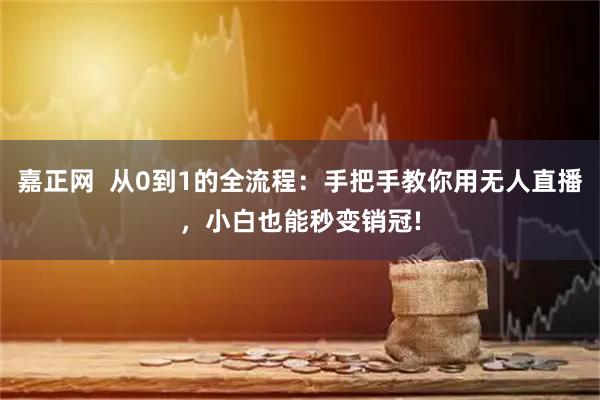 嘉正网  从0到1的全流程：手把手教你用无人直播，小白也能秒变销冠!