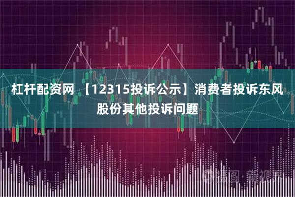 杠杆配资网 【12315投诉公示】消费者投诉东风股份其他投诉问题