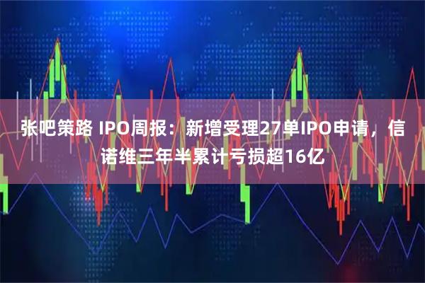 张吧策路 IPO周报：新增受理27单IPO申请，信诺维三年半累计亏损超16亿